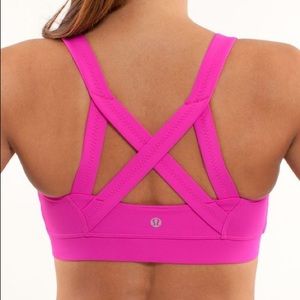 Lululemon cross my heart bra - size 8 - paris pink